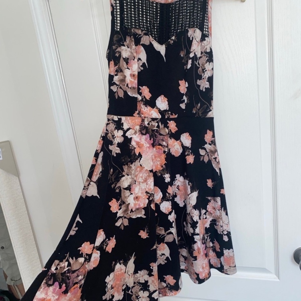 “Sweetheart” Floral Net Skater Dress